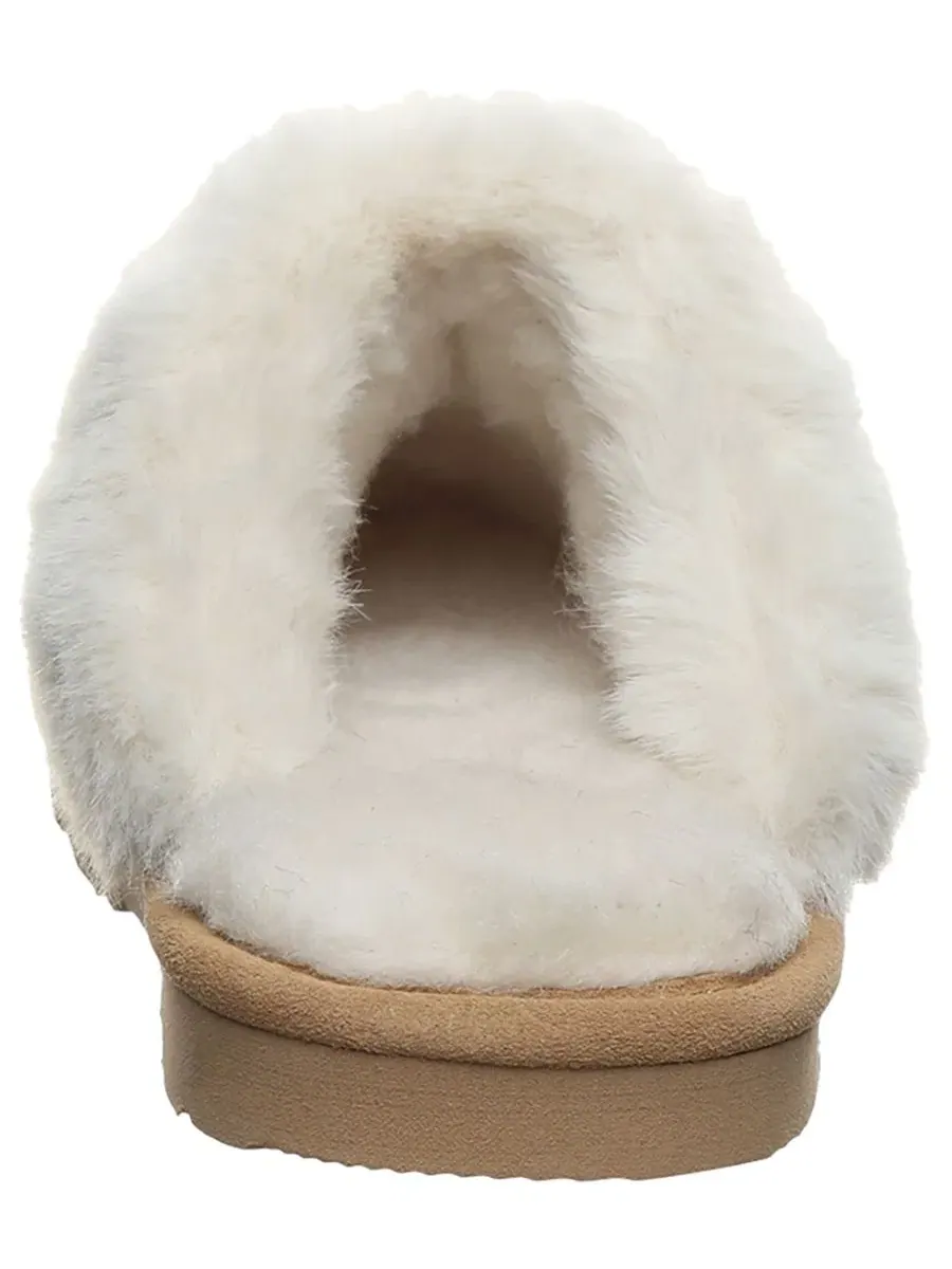 Домашние тапочки-слипоны Rumie из канваса с меховой отделкой BEARPAW — изображение 3 из 8, бежевый