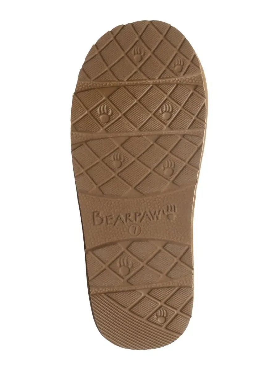 Домашние тапочки-слипоны Rumie из канваса с меховой отделкой BEARPAW — изображение 5 из 8, бежевый