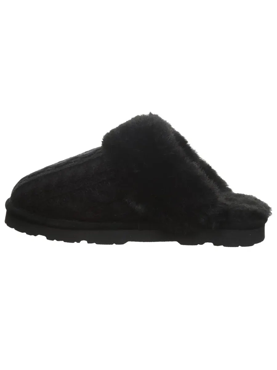 Домашние тапочки Rumie с кабельным трикотажем BEARPAW — изображение 6 из 8, черный