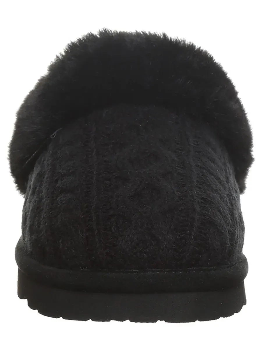 Домашние тапочки Rumie с кабельным трикотажем BEARPAW — изображение 7 из 8, черный