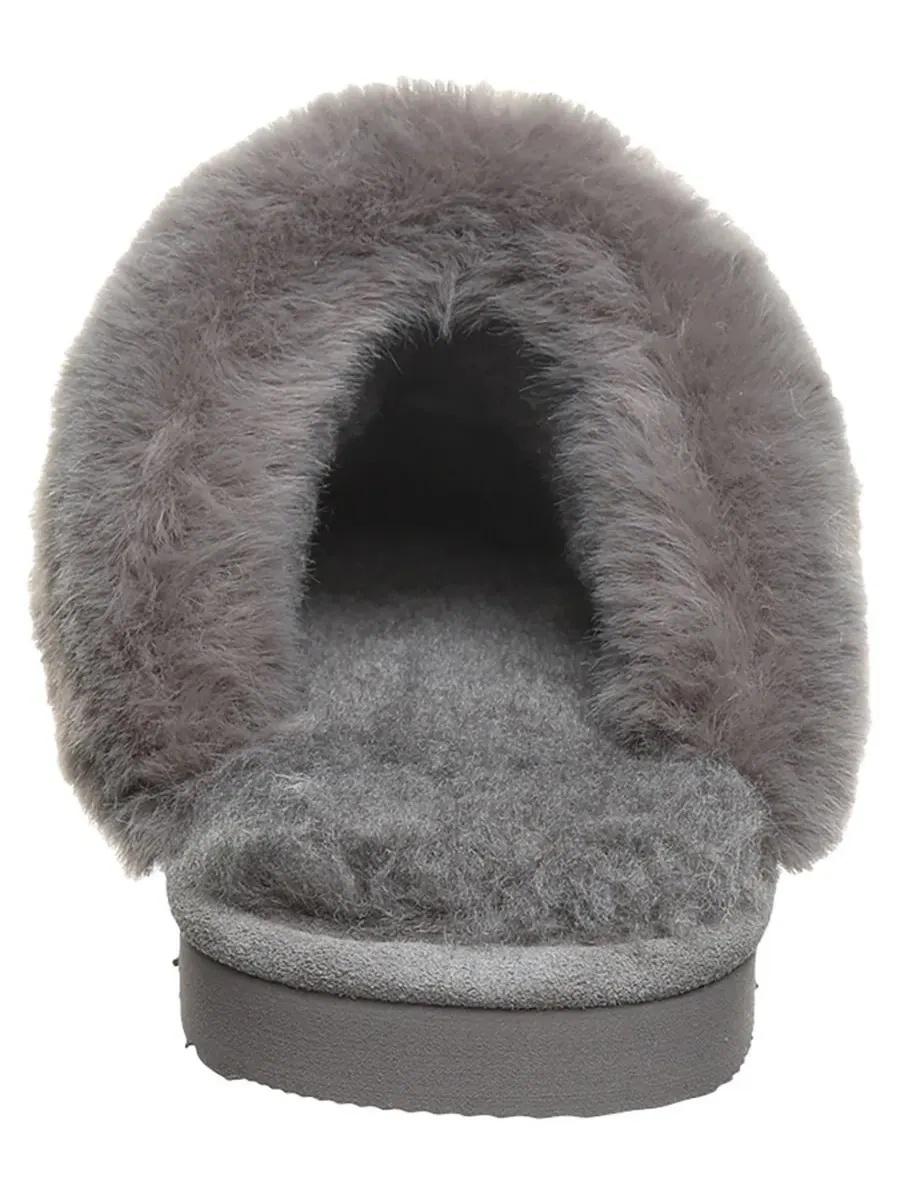 Домашние тапочки-слипоны Rumie Cable Knit BEARPAW — изображение 3 из 8, темно-серый