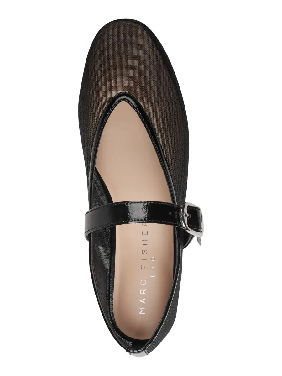 Женские балетки Godina Mesh Mary Jane Dress Flats Marc Fisher LTD — изображение 4 из 5, черный