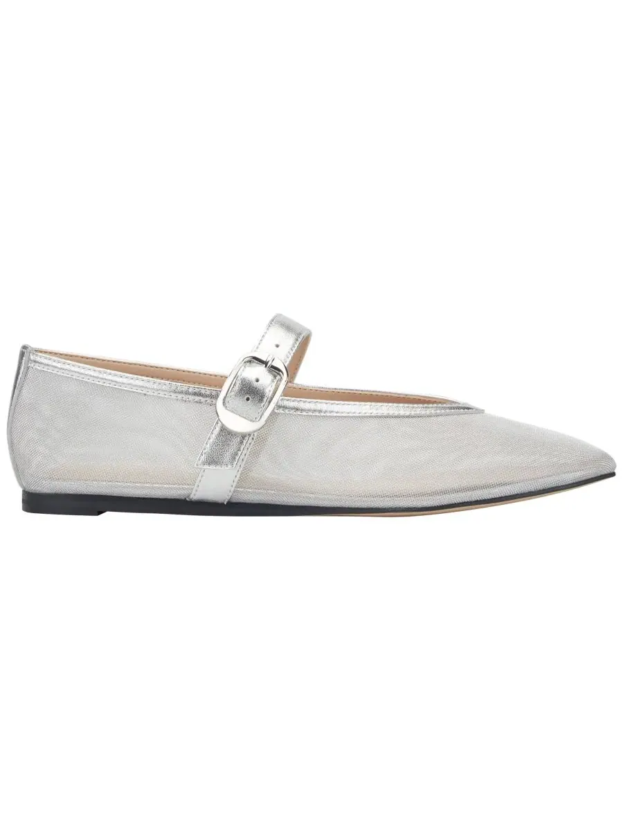 Женские балетки Godina Mesh Mary Jane Dress Flats Marc Fisher LTD, серебро mesh/leather — изображение 2 из 5, серебристый