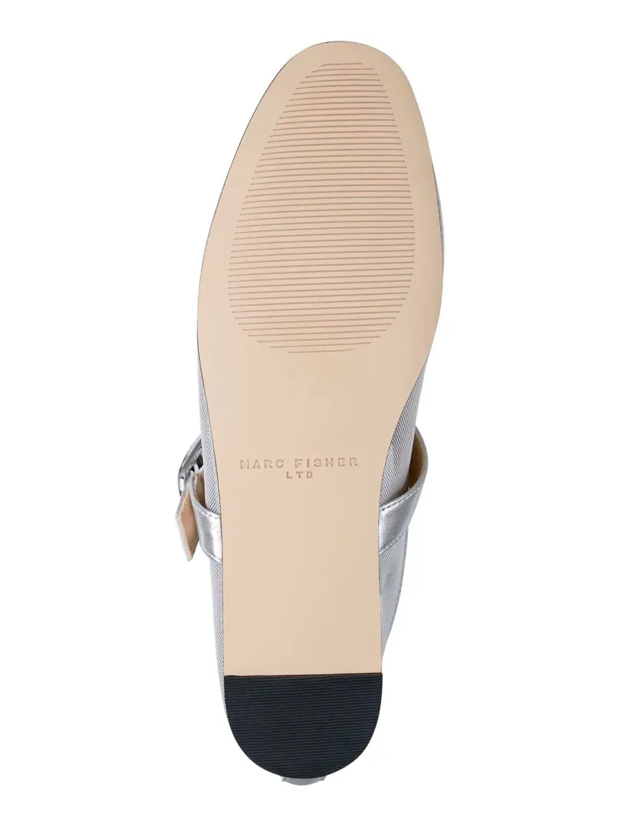 Женские балетки Godina Mesh Mary Jane Dress Flats Marc Fisher LTD, серебро mesh/leather — изображение 5 из 5, серебристый