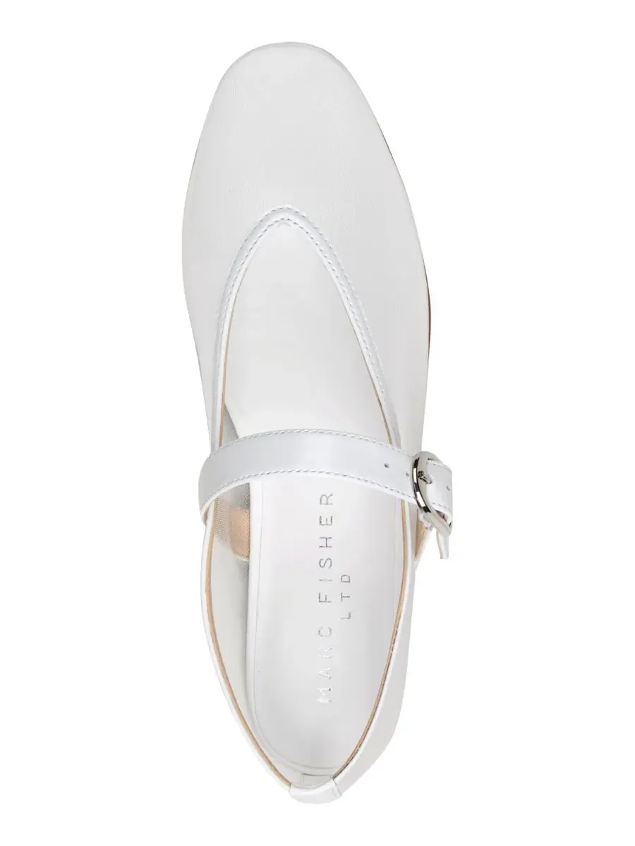 Женские балетки Godina Mesh Mary Jane Dress Flats Marc Fisher LTD — изображение 4 из 5, белый