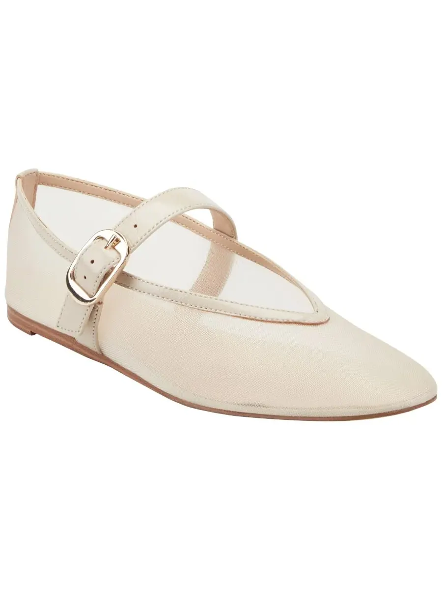 Женские балетки Godina Mesh Mary Jane Dress Flats Marc Fisher LTD, айвори mesh/leather — изображение 1 из 5, слоновая кость