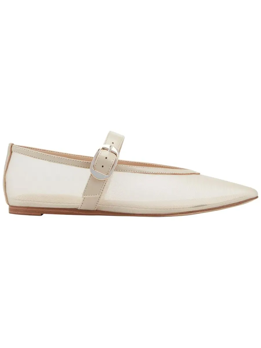 Женские балетки Godina Mesh Mary Jane Dress Flats Marc Fisher LTD, айвори mesh/leather — изображение 2 из 5, слоновая кость