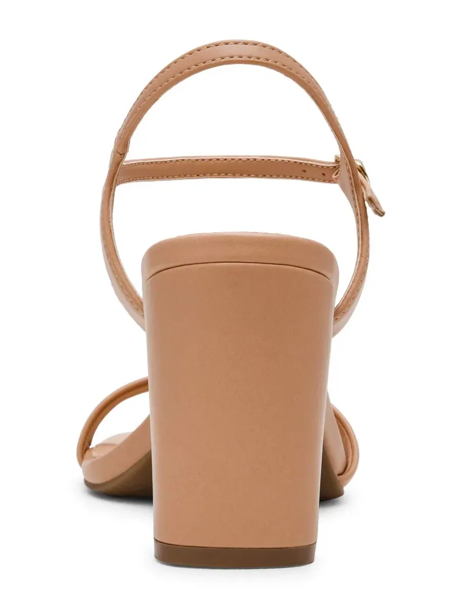 Женские сандалии Beata с квадратным носком и массивным каблуком Anne Klein — изображение 3 из 7, бежевый