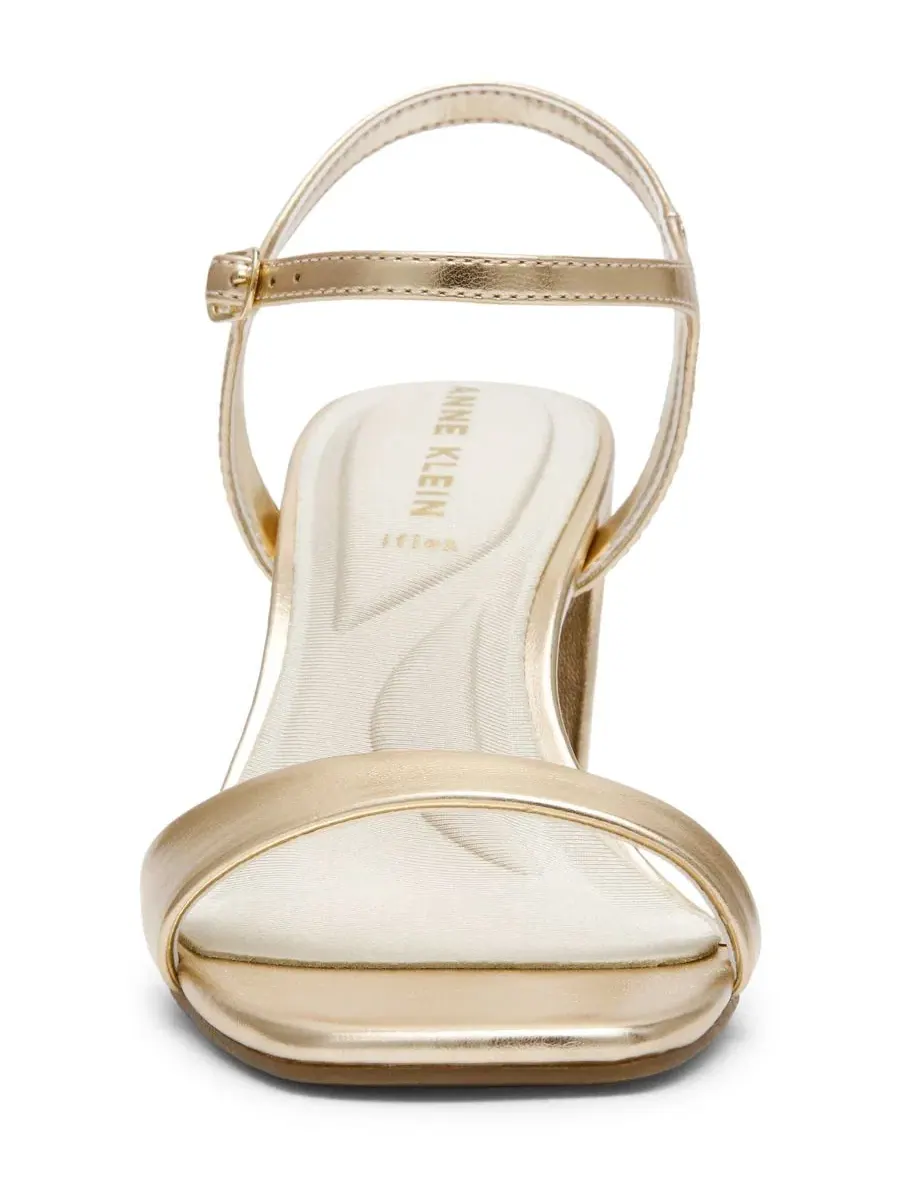 Женские сандалии Beata с квадратным носком и массивным каблуком Anne Klein — изображение 6 из 7, светлый золотистый