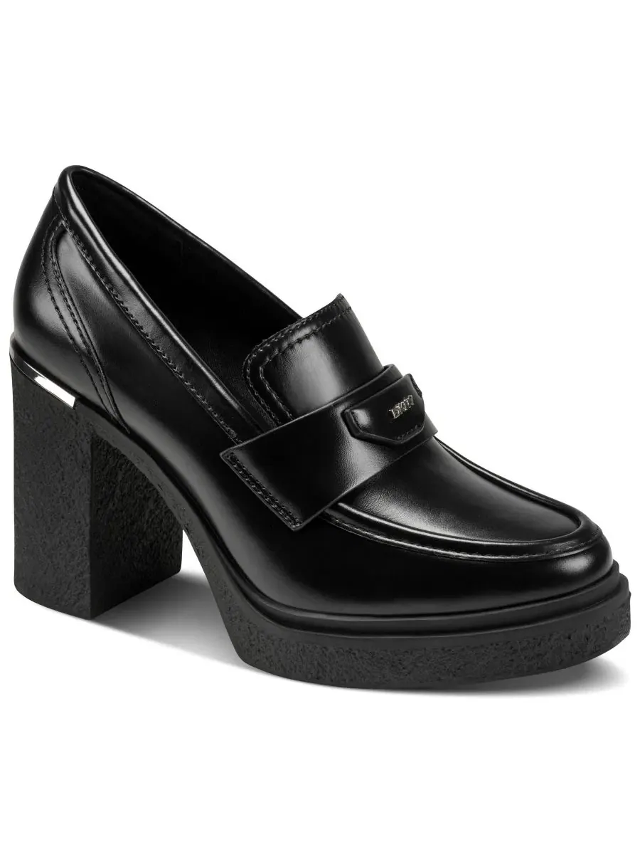 Женские лоферы Tafani на каблуке, бренд DKNY — изображение 1 из 5, черный