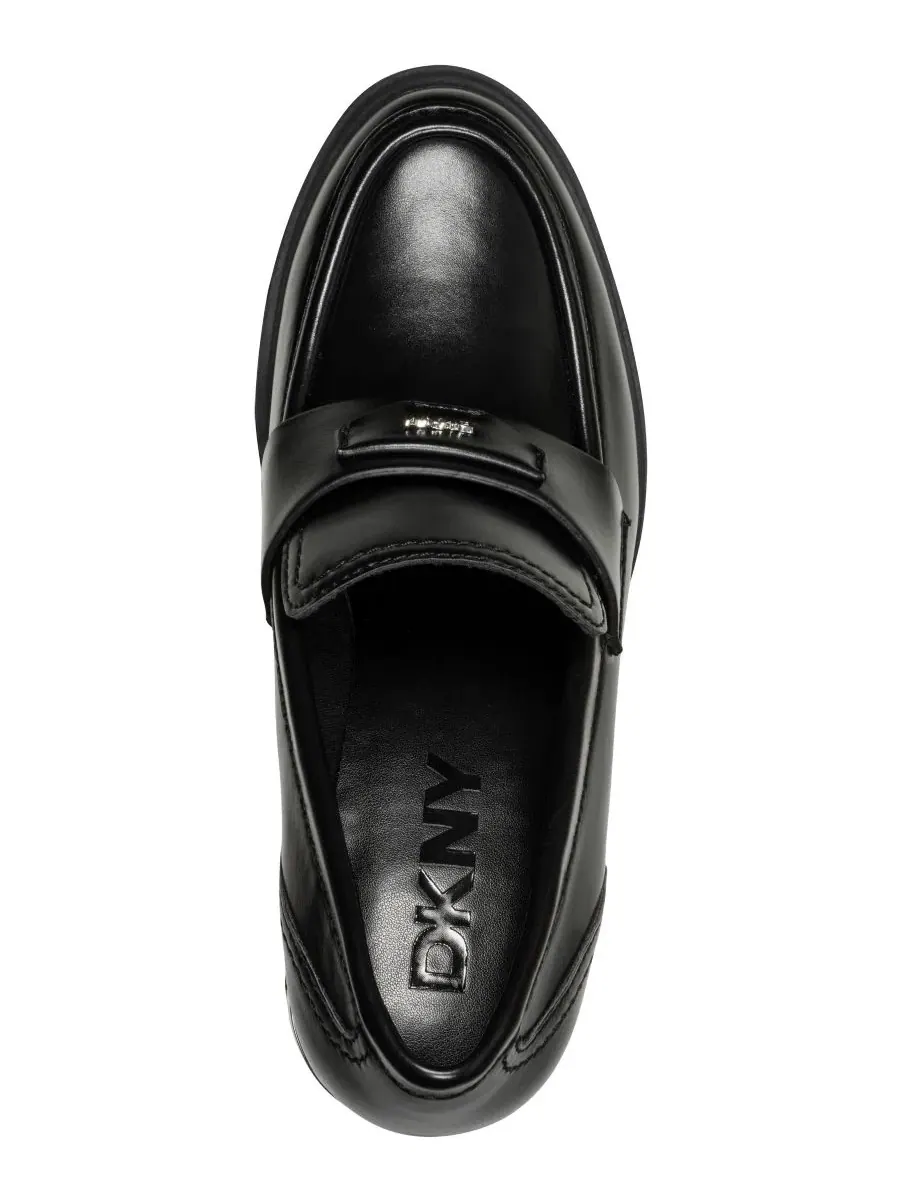Женские лоферы Tafani на каблуке, бренд DKNY — изображение 4 из 5, черный