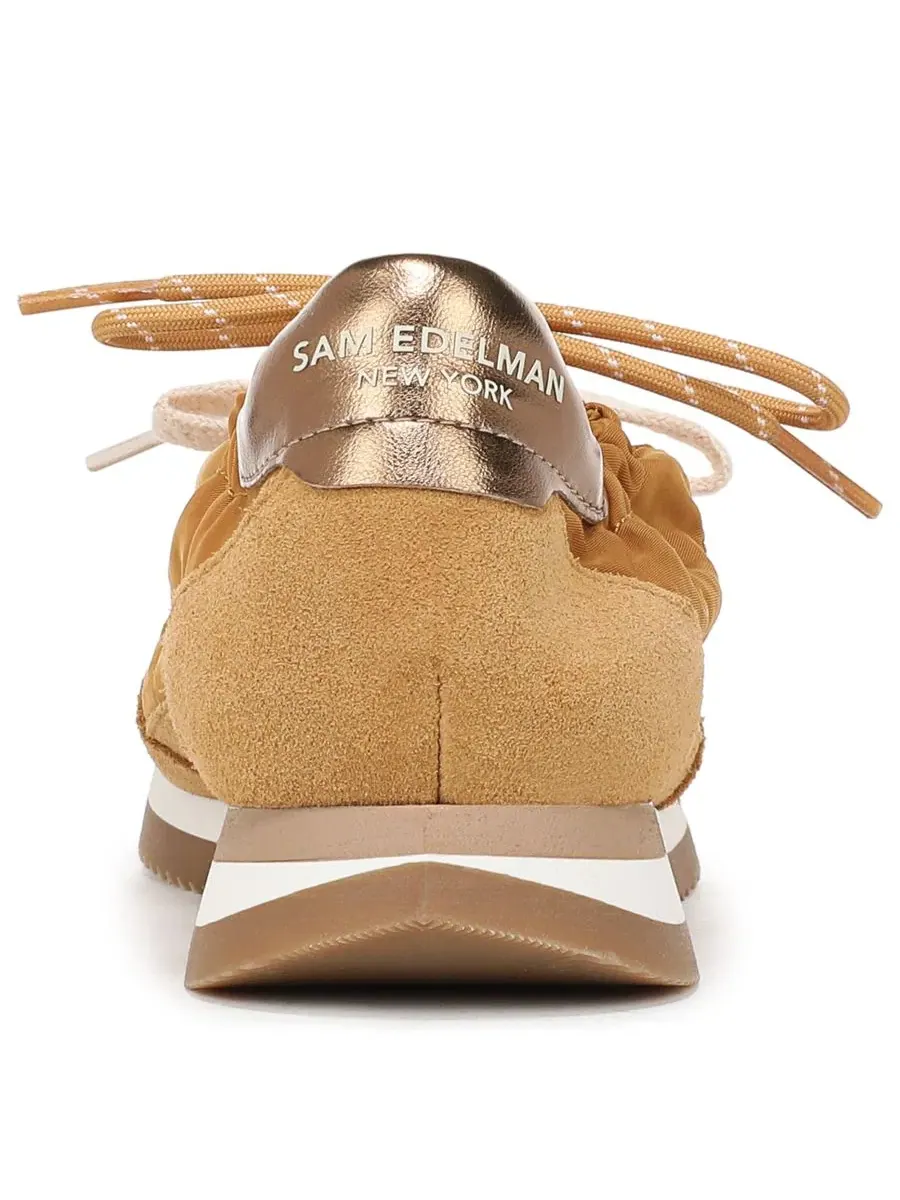 Кеды на шнуровке Evara Desert Tan Suede Sam Edelman — изображение 3 из 5, бежевый