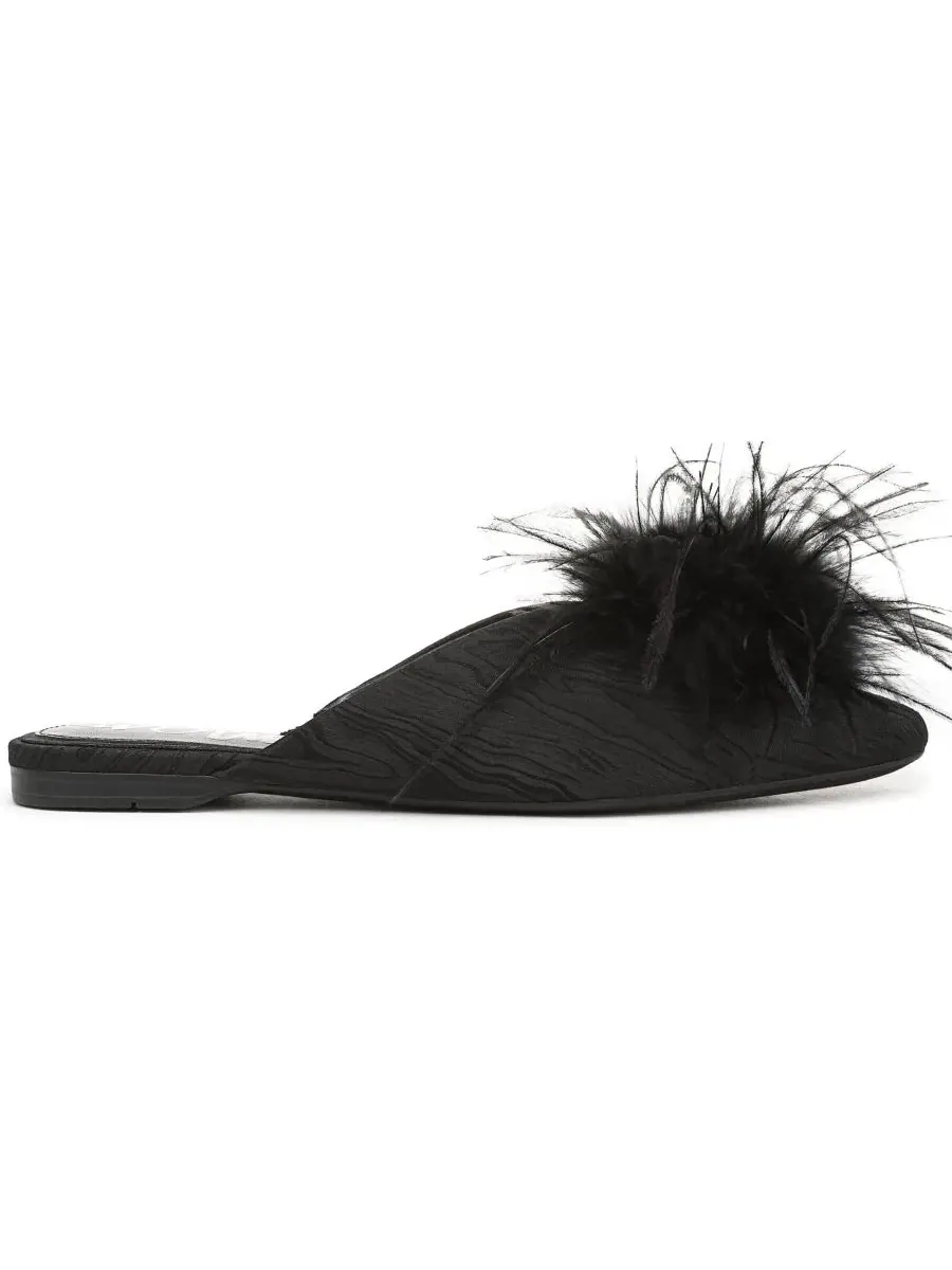 Мюли с пером Khai Feather Mule Sam Edelman — изображение 2 из 5, черный