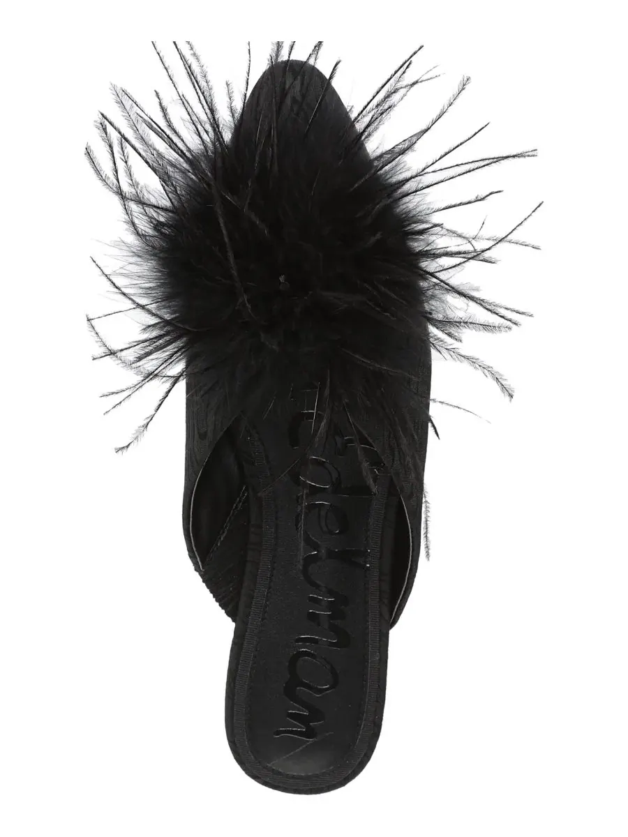 Мюли с пером Khai Feather Mule Sam Edelman — изображение 4 из 5, черный