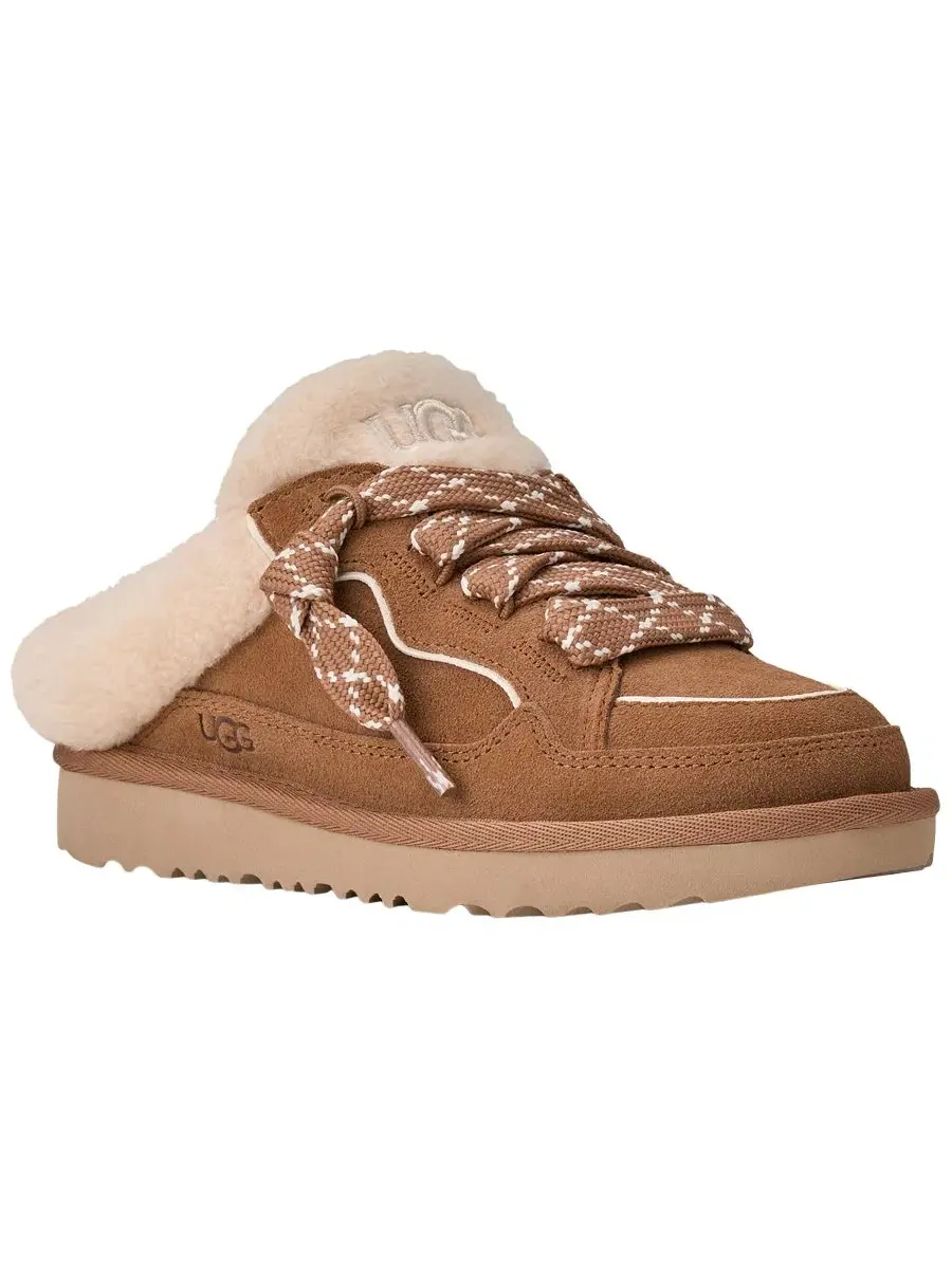 Мюли-слипоны с круглым носком из замши UGG Lowmel — изображение 1 из 6, орех
