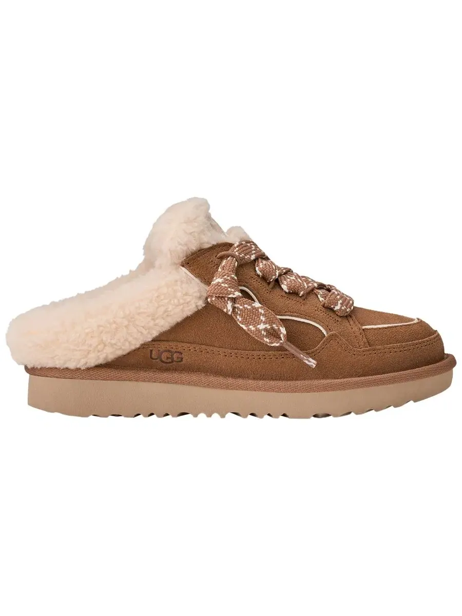 Мюли-слипоны с круглым носком из замши UGG Lowmel — изображение 2 из 6, орех