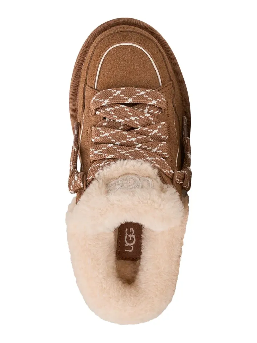 Мюли-слипоны с круглым носком из замши UGG Lowmel — изображение 4 из 6, орех