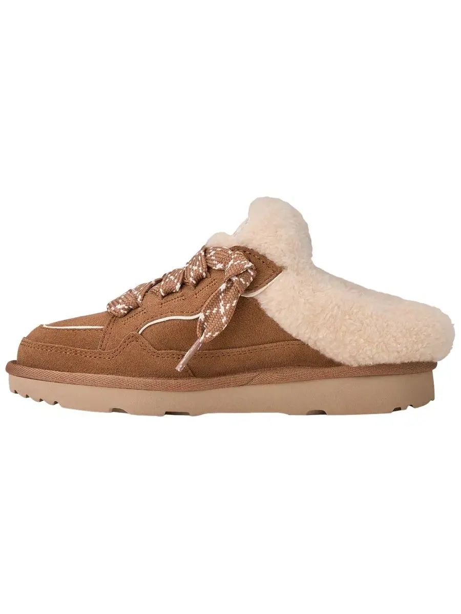 Мюли-слипоны с круглым носком из замши UGG Lowmel — изображение 6 из 6, орех