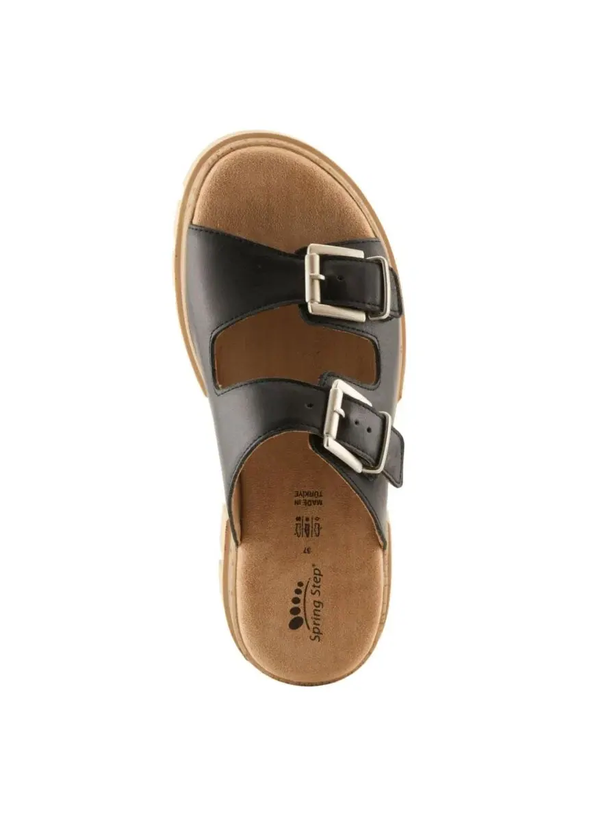 Сандалии-танкетки Marbello с пряжкой Spring Step — изображение 3 из 7, черный