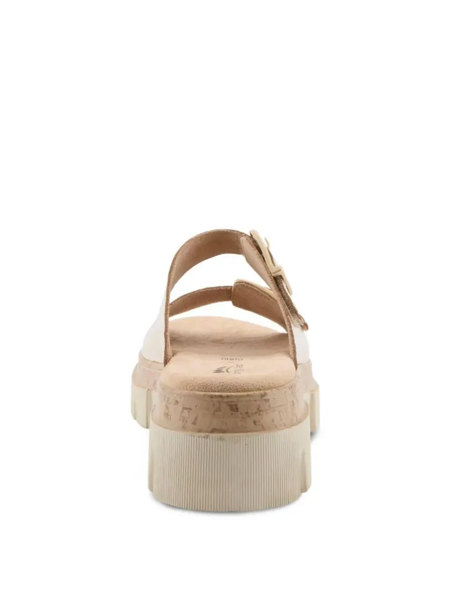 Сандалии-танкетки Marbello с пряжкой Spring Step — изображение 4 из 7, золото