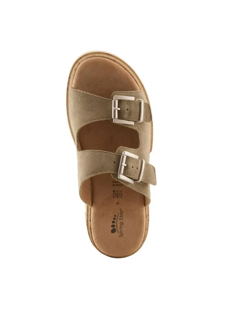 Сандалии-танкетки Marbello с пряжкой Spring Step — изображение 3 из 7, зеленый