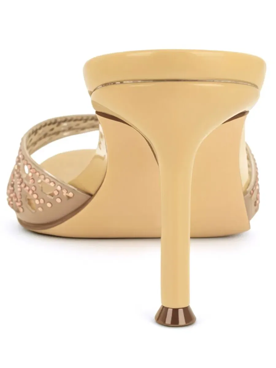 Босоножки на каблуке с кристаллами Mazzy Nine West, Natural Rhinestone — изображение 3 из 5