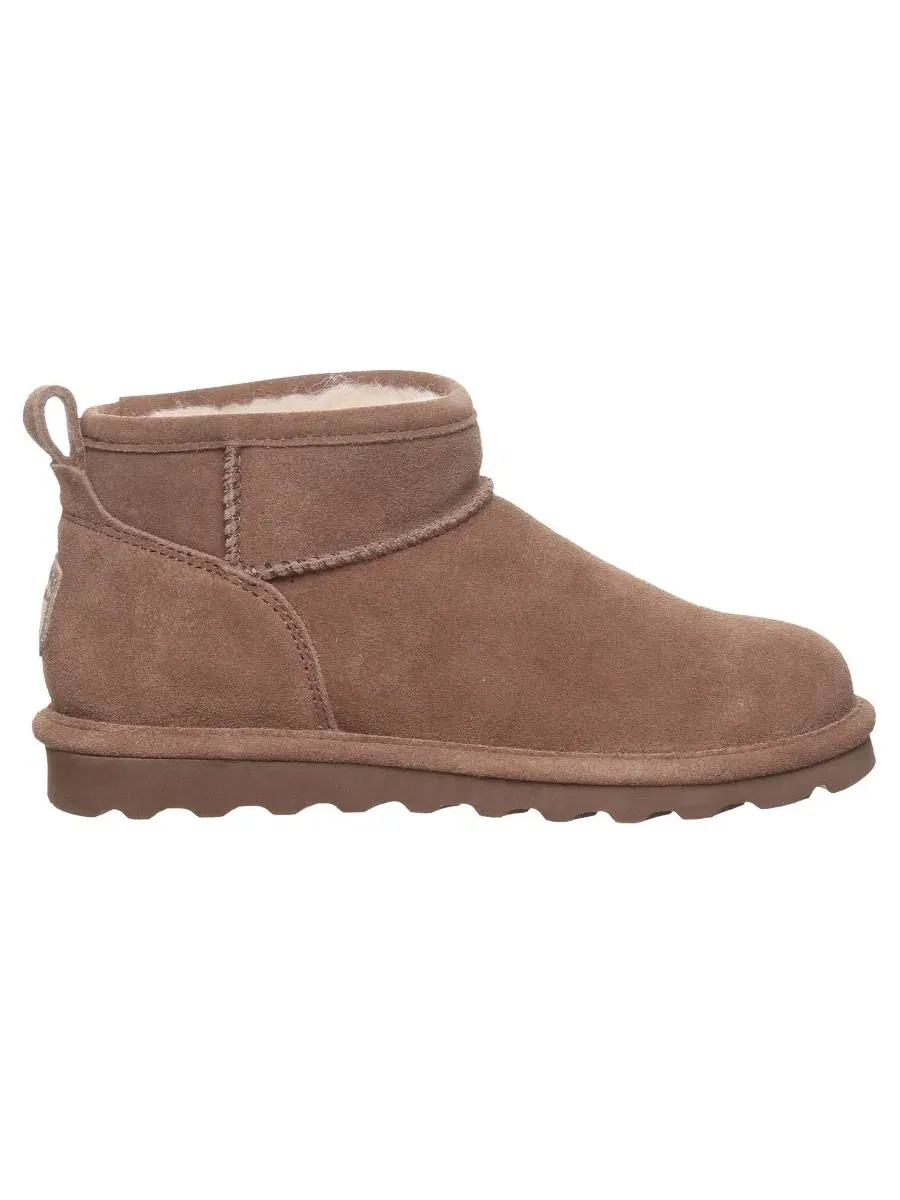Ботильоны женские с круглым мысом из замши, на плоской подошве BEARPAW — изображение 2 из 8, какао