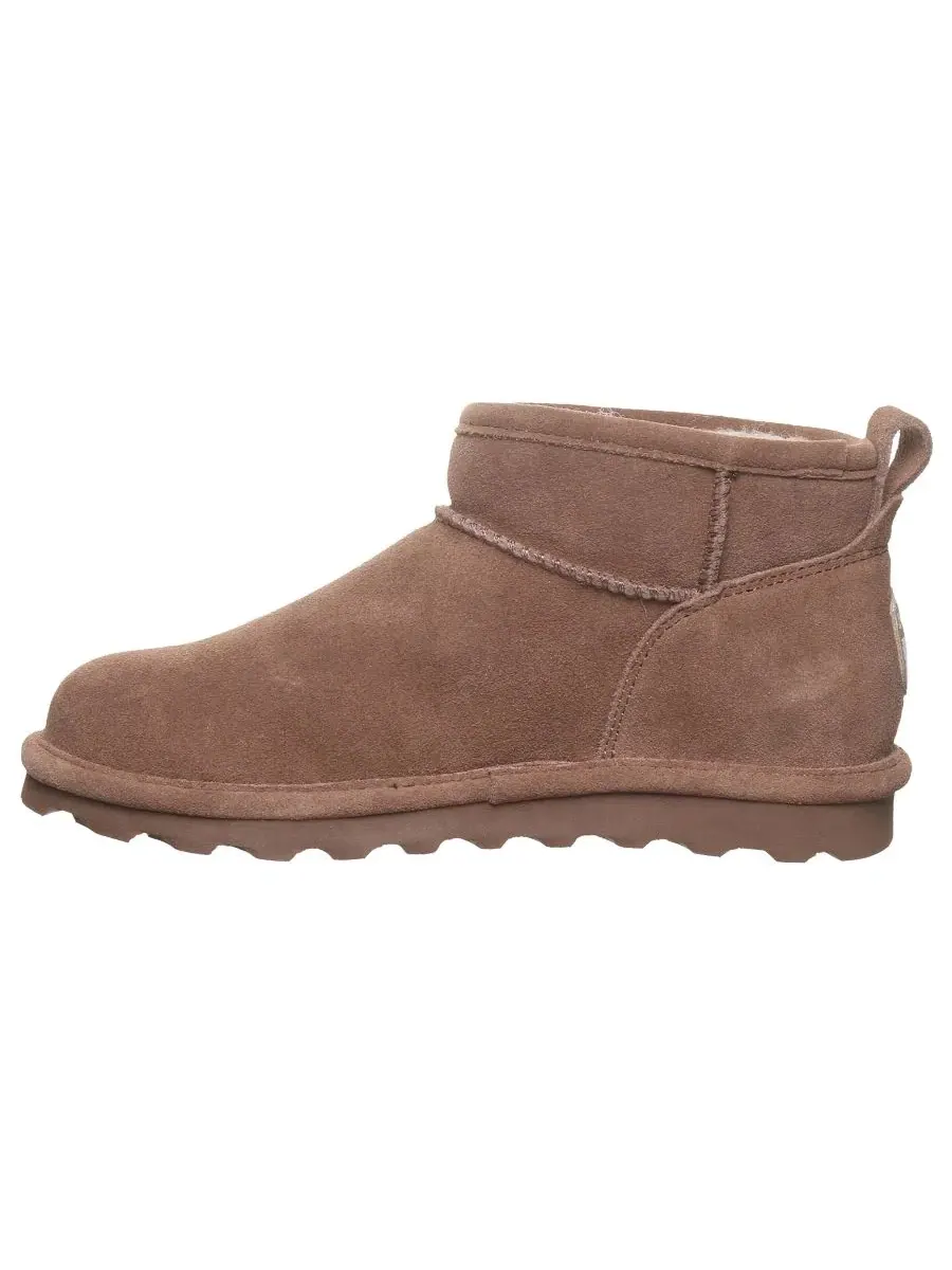 Ботильоны женские с круглым мысом из замши, на плоской подошве BEARPAW — изображение 6 из 8, какао