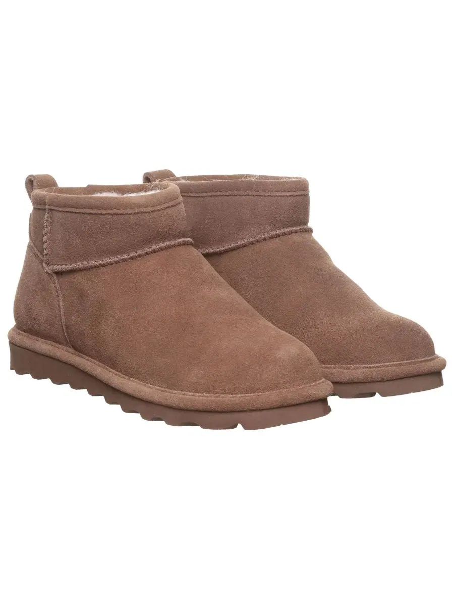 Ботильоны женские с круглым мысом из замши, на плоской подошве BEARPAW — изображение 8 из 8, какао