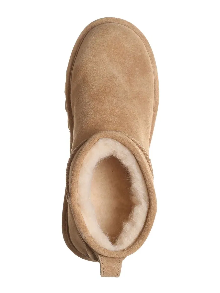 Ботинки-челси с круглым носком, на плоской подошве, из замши BEARPAW — изображение 4 из 8, айс кофе