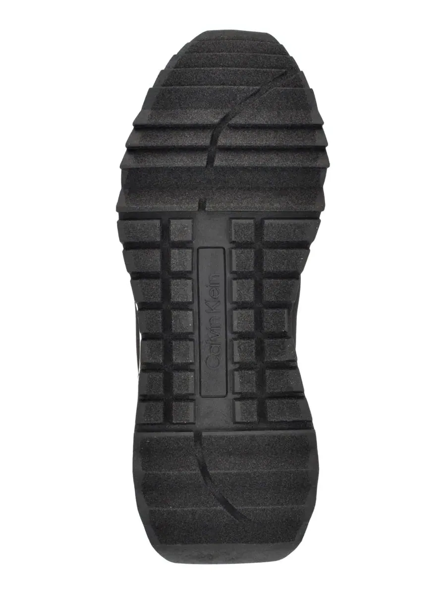 Кроссовки женские с текстильным верхом, модель Melidee Logo Lace-Up Calvin Klein — изображение 5 из 5, черный//белый