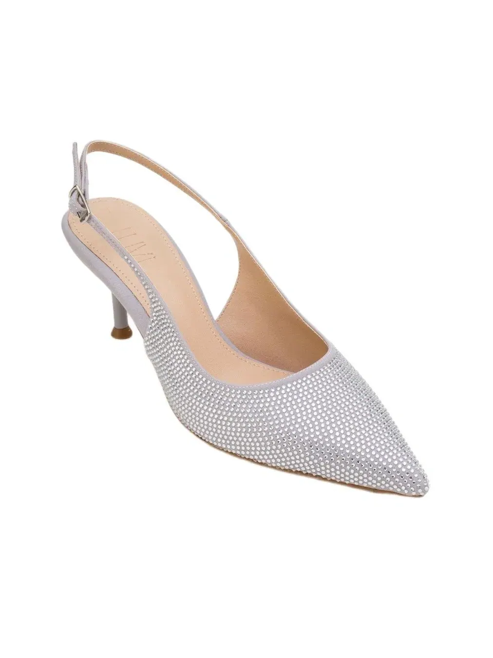 Туфли-лодочки с острым носком и стразовым декором Novs Prologue Shoes — серебристый