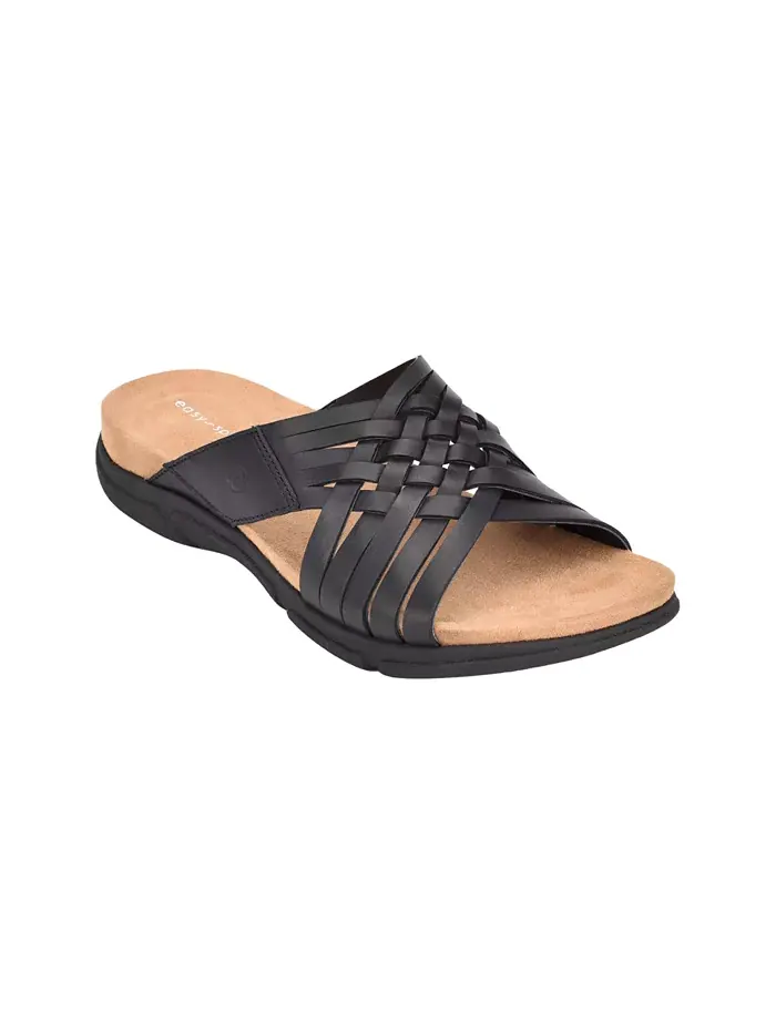 Женские плетеные сандалии Meadow Woven Slip-On Easy Spirit — изображение 1 из 5, черный