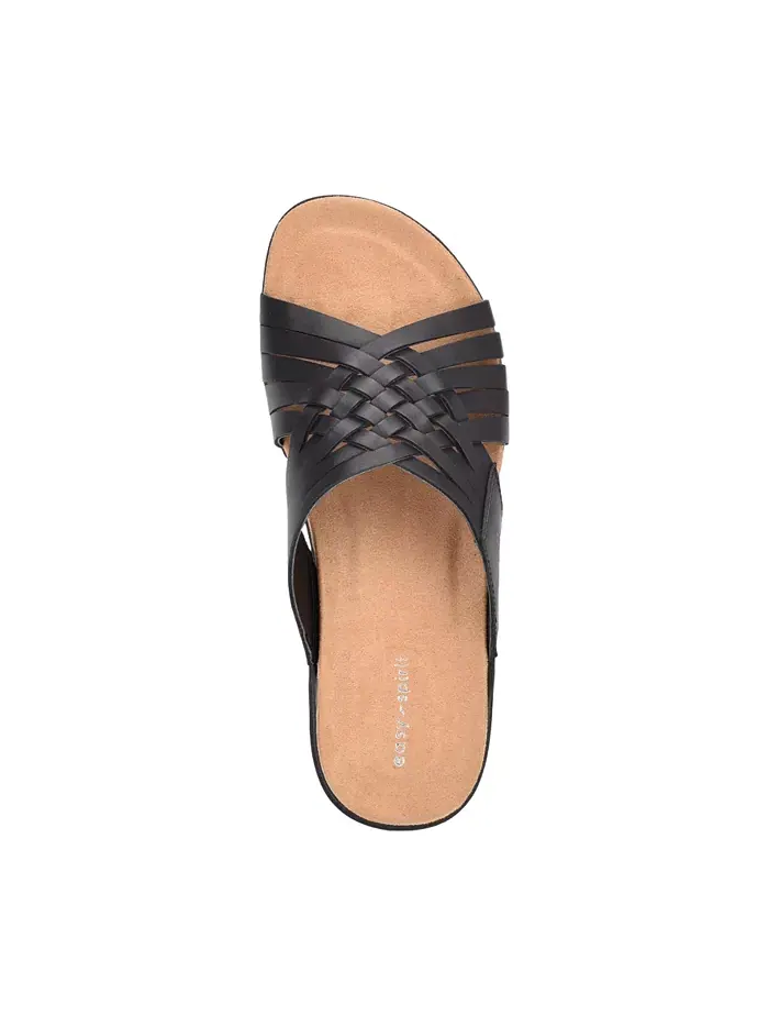 Женские плетеные сандалии Meadow Woven Slip-On Easy Spirit — изображение 4 из 5, черный