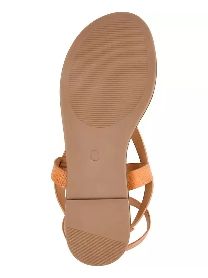 Женские сандалии Tangie Ankle Strap Flat Sandals Journee Collection — изображение 5 из 6, бежевый