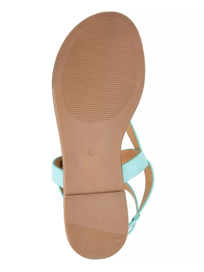 Женские сандалии Tangie Ankle Strap Flat Sandals Journee Collection — изображение 5 из 6, синий