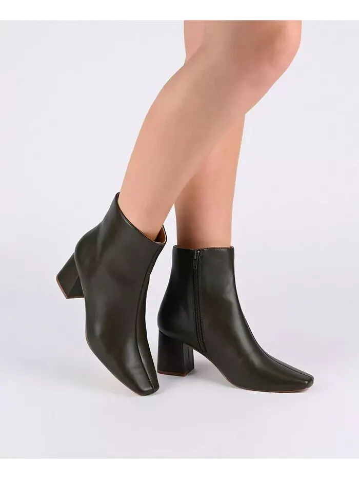 Женские ботильоны Haylinn Block Heel Dress Booties Journee Collection — изображение 6 из 11, черный