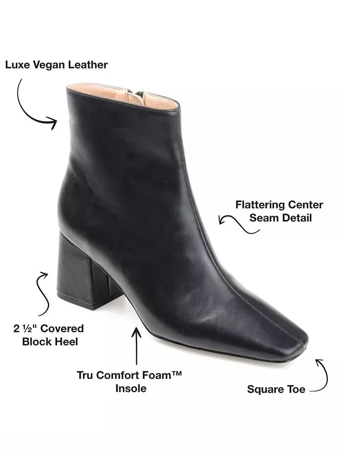 Женские ботильоны Haylinn Block Heel Dress Booties Journee Collection — изображение 7 из 11, черный