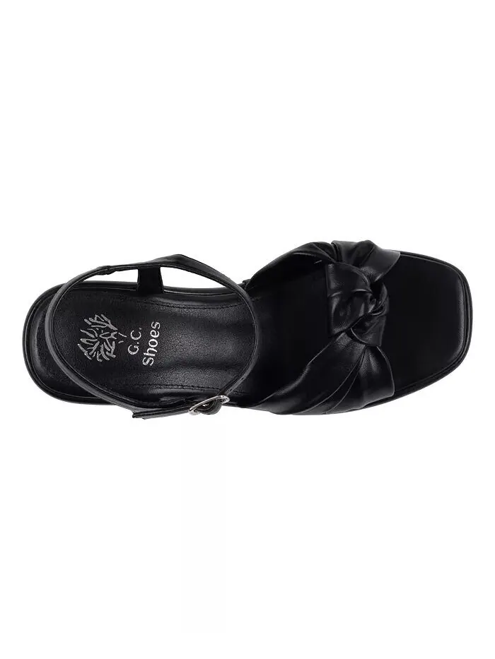Женские босоножки на танкетке Analia на платформе GC Shoes — изображение 4 из 5, черный