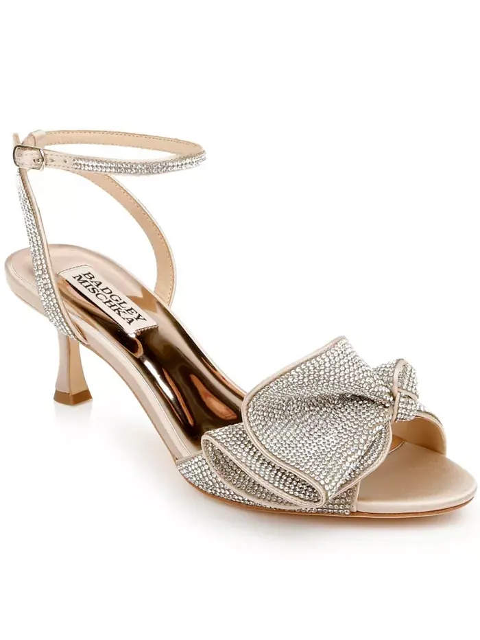Вечерние сандалии Badgley Mischka Remi для женщин — изображение 1 из 5, бежевый