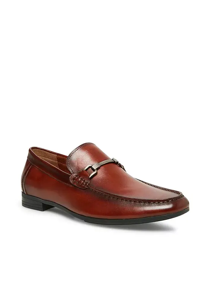 Мужские лоферы Privacy Leather Bit Steve Madden — изображение 1 из 6, коньячный