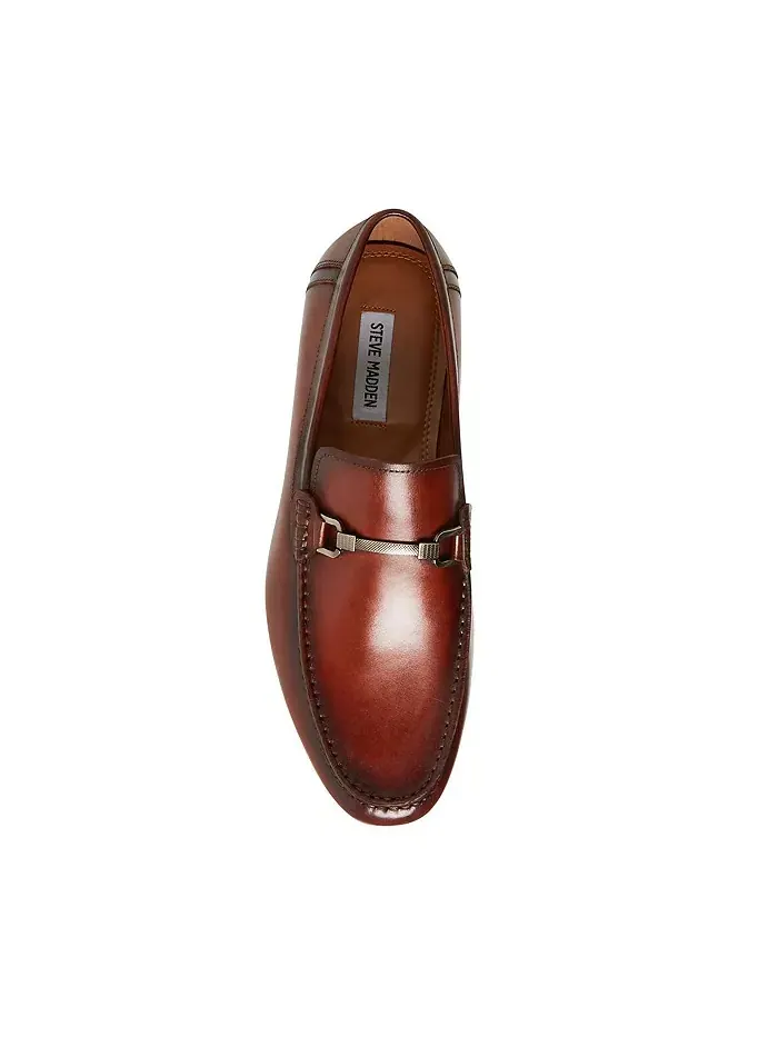 Мужские лоферы Privacy Leather Bit Steve Madden — изображение 5 из 6, коньячный