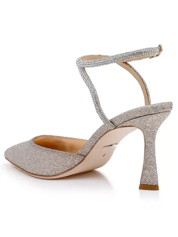 Женские вечерние туфли-лодочки Kamilah с ремешком на щиколотке Badgley Mischka — изображение 4 из 5, золотистый