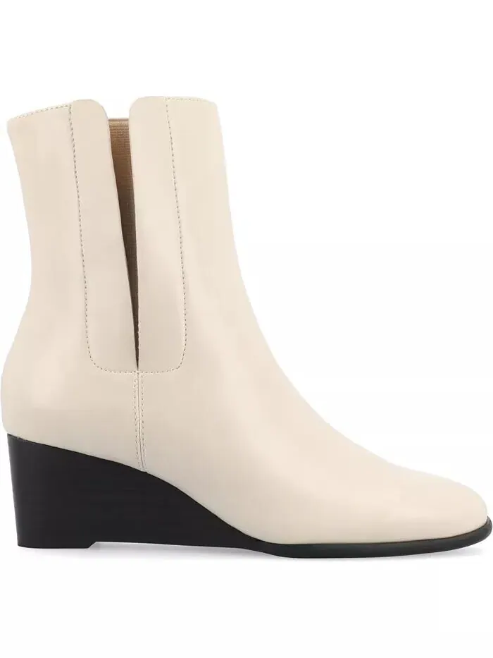 Женские ботильоны Kylo Stacked Wedge Ankle Journee Collection — изображение 2 из 5, кость
