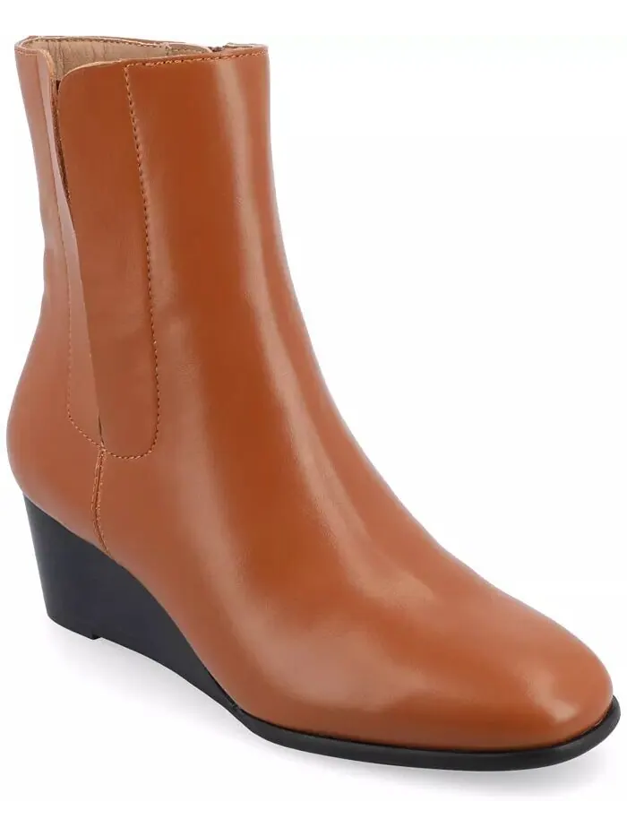 Женские ботильоны Kylo Stacked Wedge Ankle Journee Collection — изображение 1 из 5, коричневый