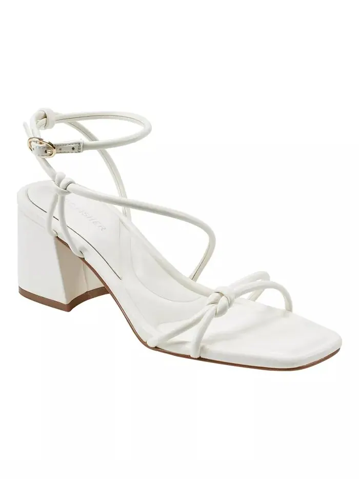 Женские сандалии Gurion Square Toe Dress Marc Fisher — изображение 1 из 5, бежевый