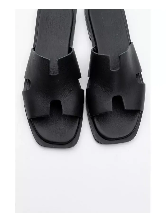Сандалии Jez Leather Slide (женские) Forever & Always Shoes — изображение 2 из 4, черный