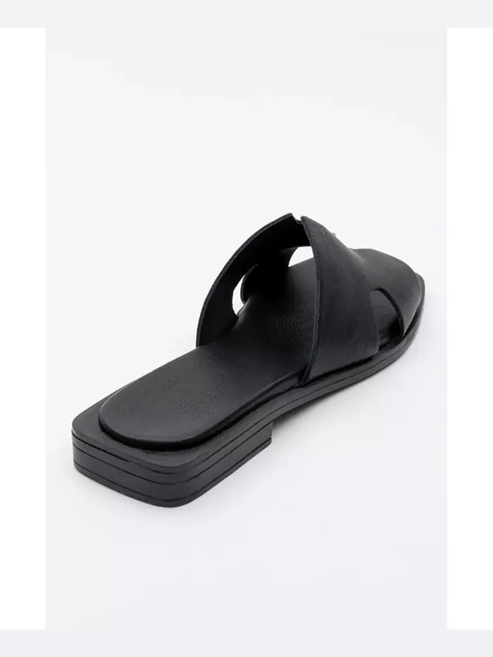 Сандалии Jez Leather Slide (женские) Forever & Always Shoes — изображение 3 из 4, черный
