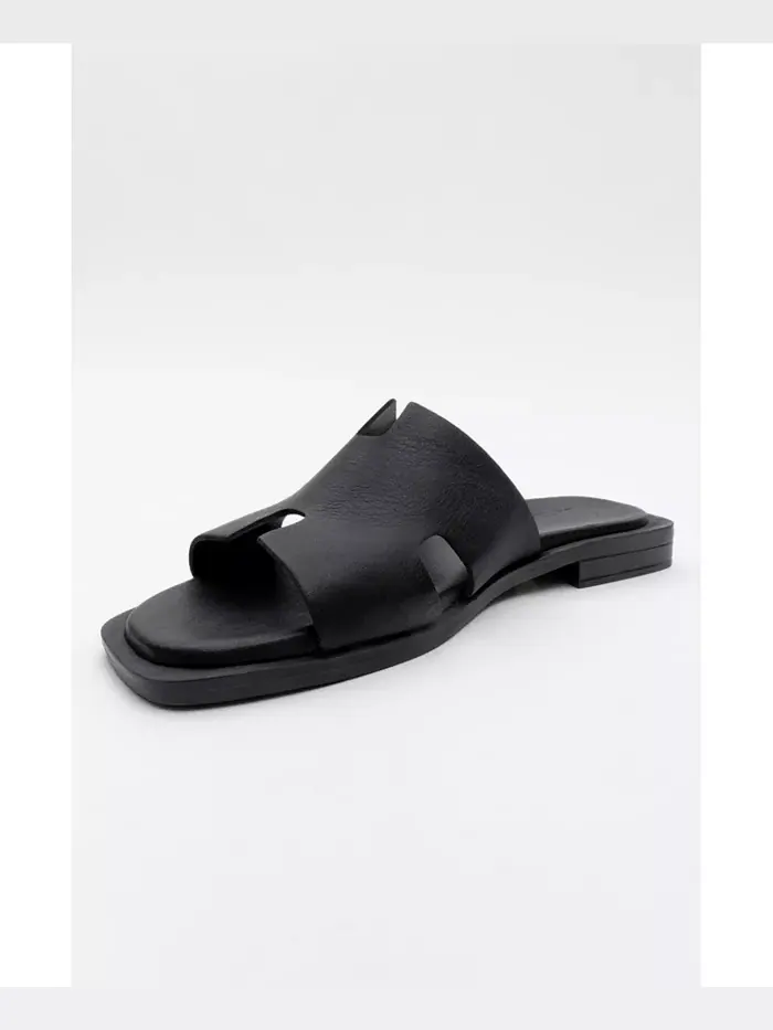 Сандалии Jez Leather Slide (женские) Forever & Always Shoes — изображение 4 из 4, черный