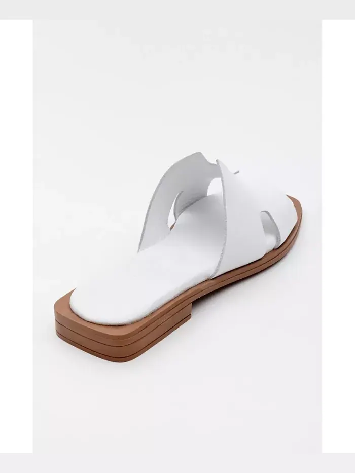 Сандалии Jez Leather Slide (женские) Forever & Always Shoes — изображение 3 из 4, белый